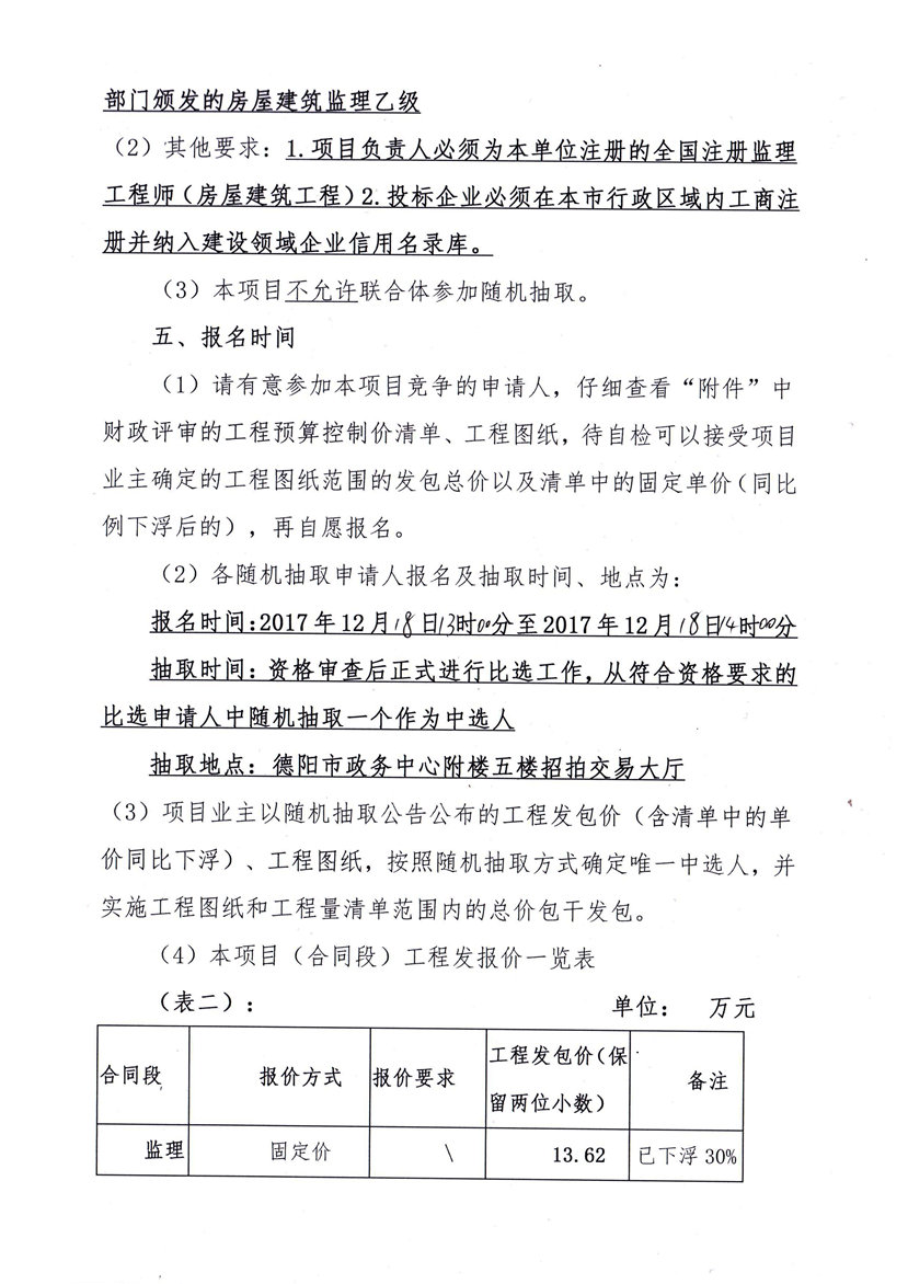 2017年12月12日 德陽日?qǐng)?bào)社業(yè)務(wù)用房節(jié)能改造工程監(jiān)理隨機(jī)抽取公告2_副本